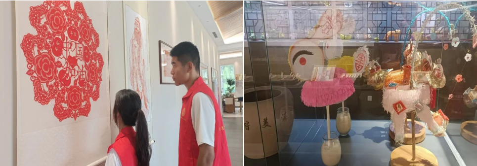 在太行博物馆,实践团的成员们参观了展馆陈列的历史文物,结合所学知识讲解了历史故事。同时,亲身感受了文物道具的历史温度和厚重感,激发了团队成员们的兴趣和爱国热情。
