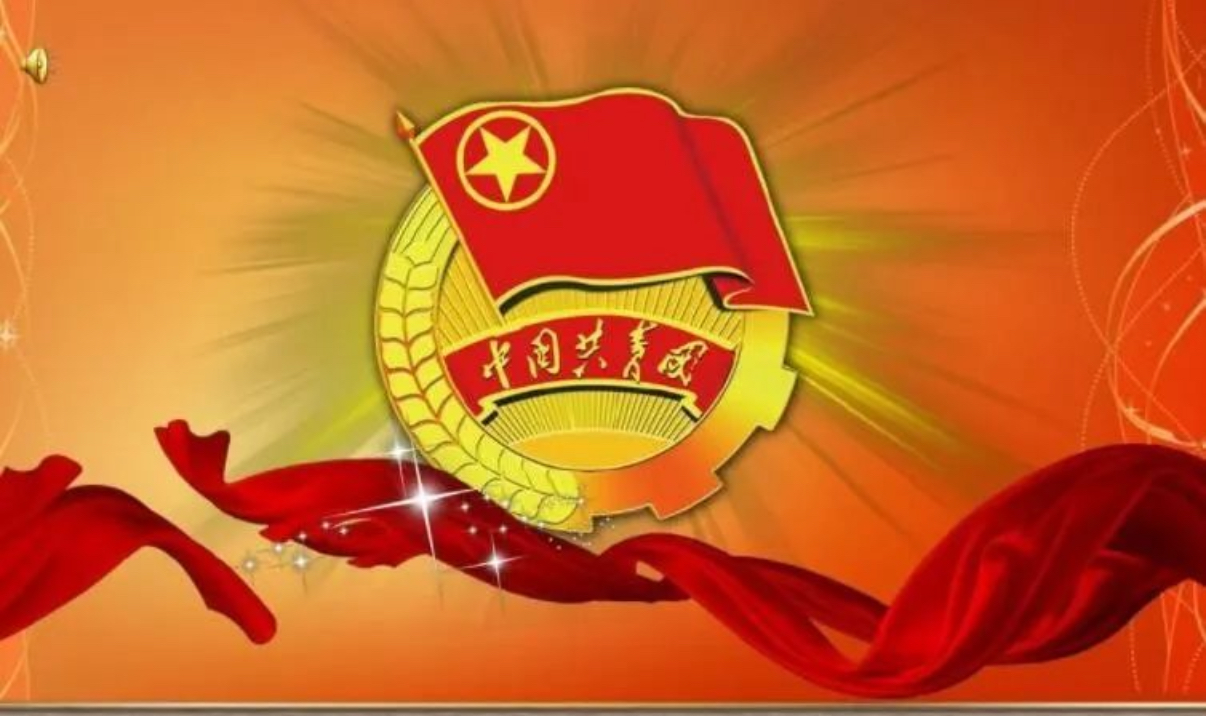 告白青春,与团旗,团徽合影活动