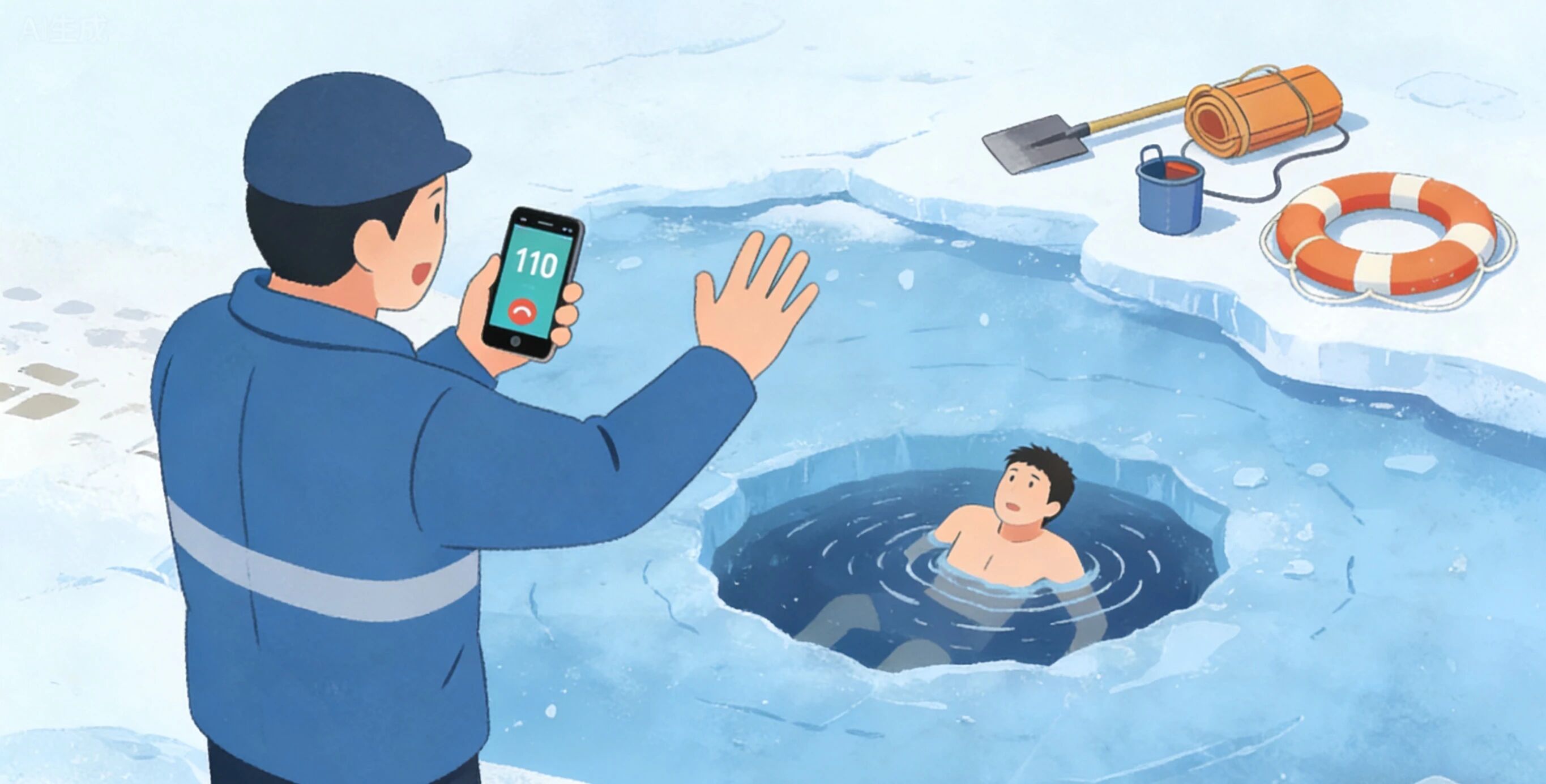 安全教育|保定理工学院|管理学院|远离冰面陷阱，守护生命安全